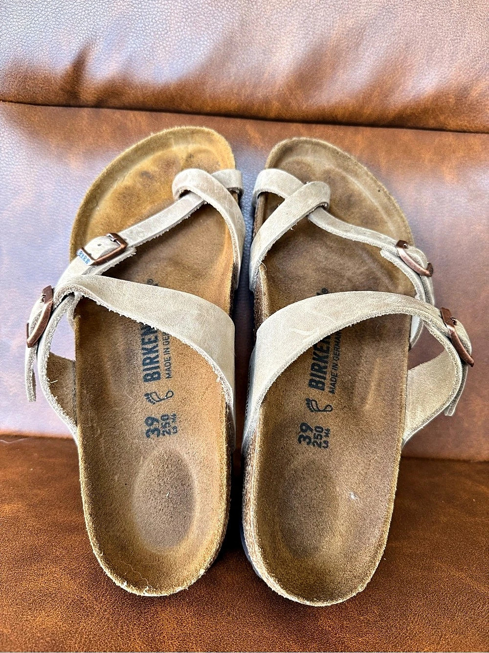 Birkenstock Mayari Suede Sandals Taupe EU 39 Women’s 8-8.5